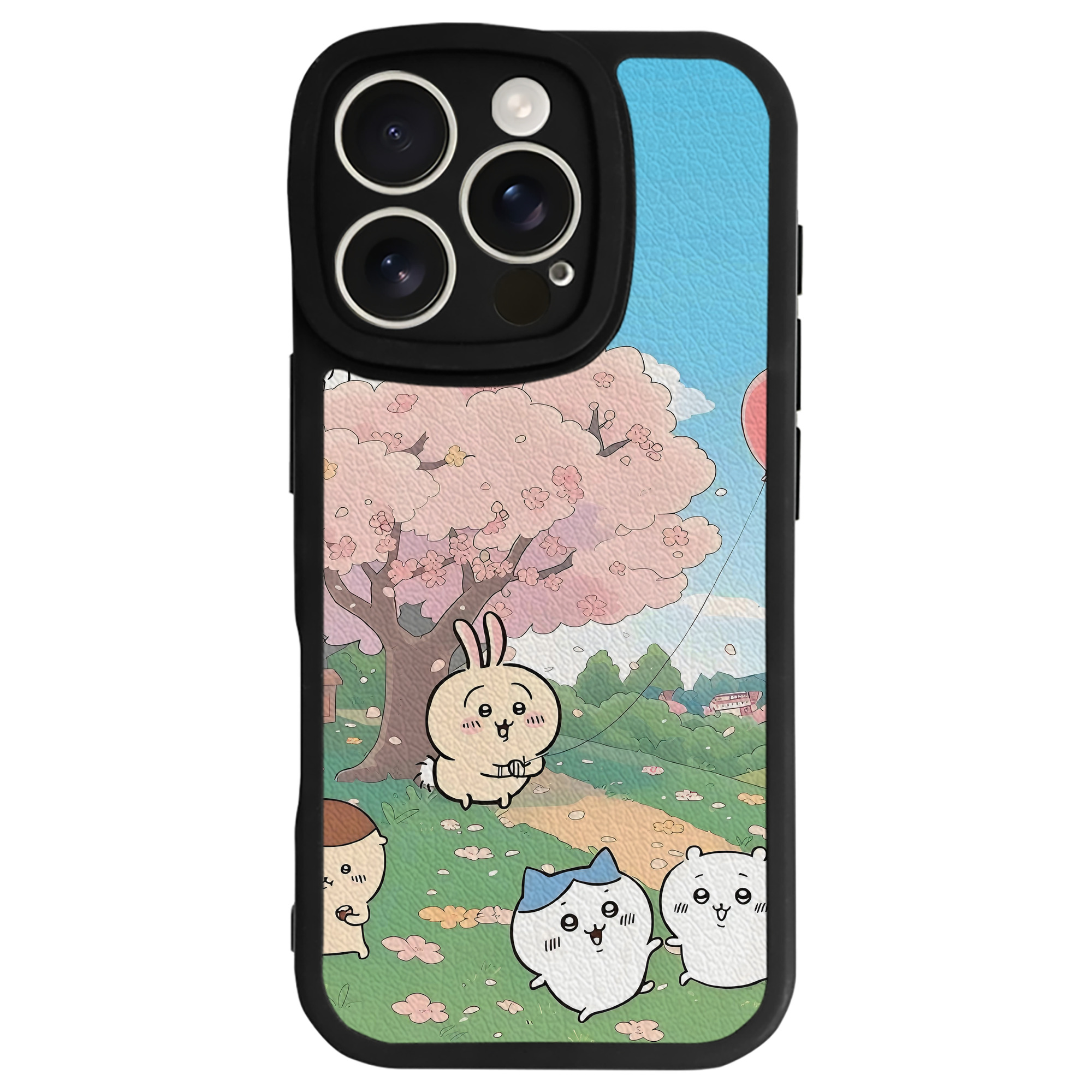 （画像用） ちいかわ Chii-kawa 【iPhone 16シリーズ対応】シリコンスマホケース（レザー調） 材質：シリコン